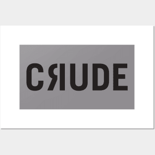 Crude Logo (black) Posters and Art